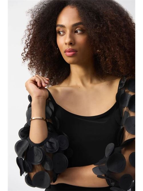 Top in maglia effetto seta con maniche a pois 3D JOSEPH RIBKOFF | 2512731111